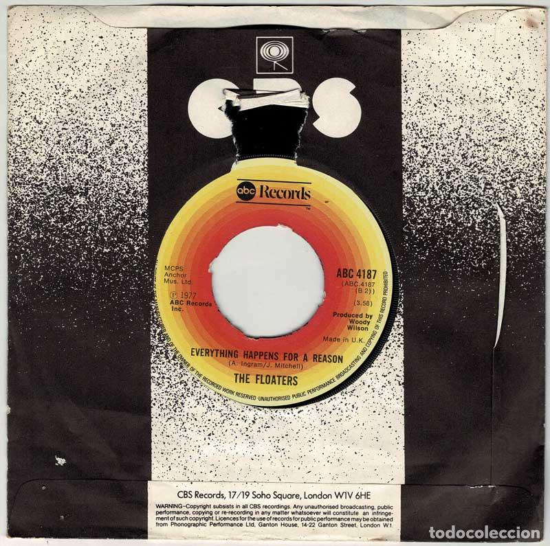 Discos de vinilo: The Floaters - Float On / Everything Happens For A Reason. Single - Foto 2