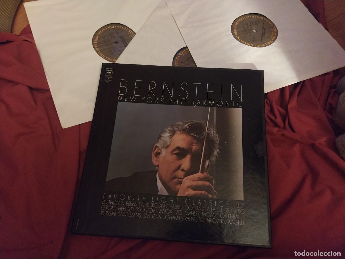 Discos de vinilo: Bernstein New York philharmonica favorite light classics caja 3 lps - Foto 1