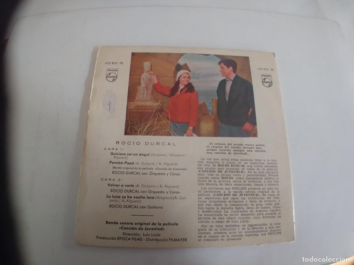 Discos de vinilo: ROCIO DURCAL-EP CANCION DE JUVENTUD - Foto 2