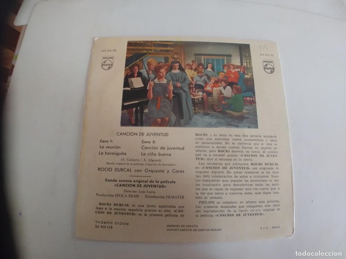 Discos de vinilo: ROCIO DURCAL-EP CANCION DE JUVENTUD - Foto 2