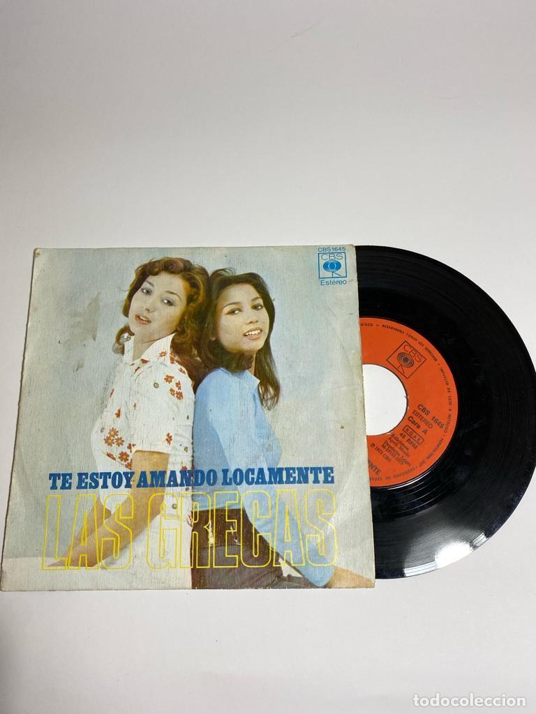 Discos de vinilo: Las Grecas Te Estoy Amando Locamente single - Foto 1
