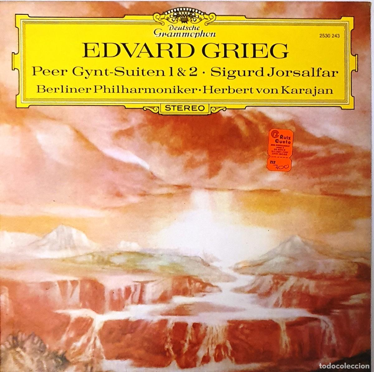 Discos de vinilo: LP EDWARD GRIEG. VON KARAJAN. - Foto 1