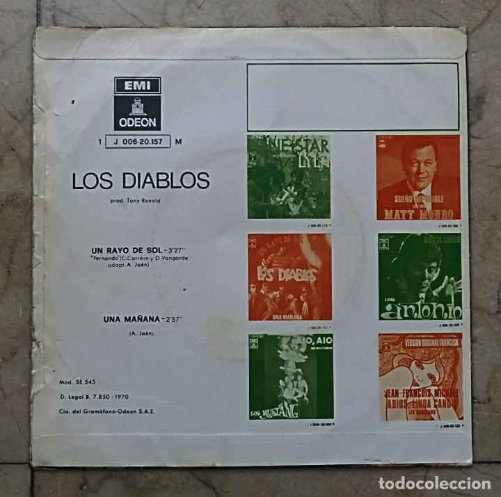 Discos de vinilo: SINGLE LOS DIABLOS - UN RAYO DE SOL - EMI 1970 - Foto 2