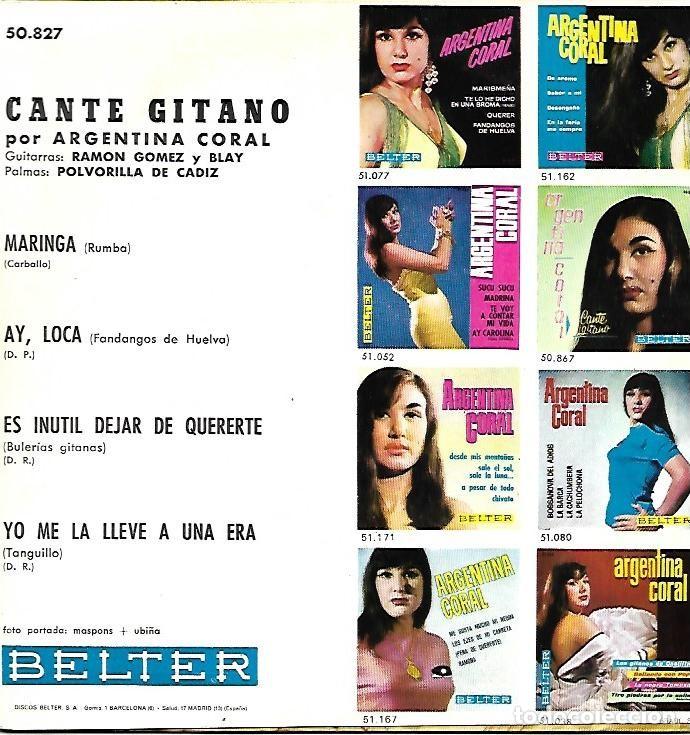 Discos de vinilo: ARGENTINA CORAL - CANTE GITANO - BELTER 1962 - Foto 4