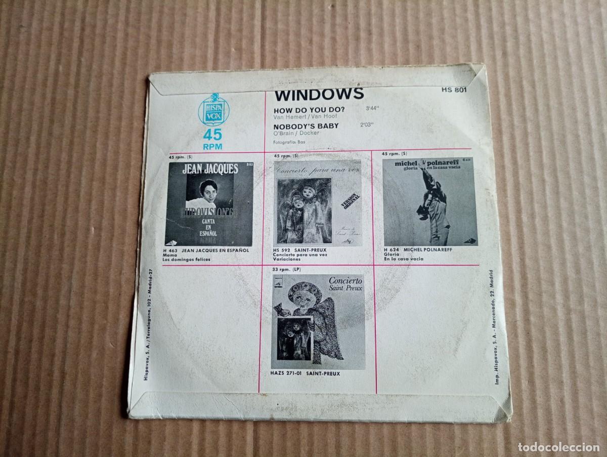 Discos de vinilo: WINDOWS - HOW DO YOU DO ? SINGLE 1972 EDICION ESPA&Ntilde;OLA - Foto 3
