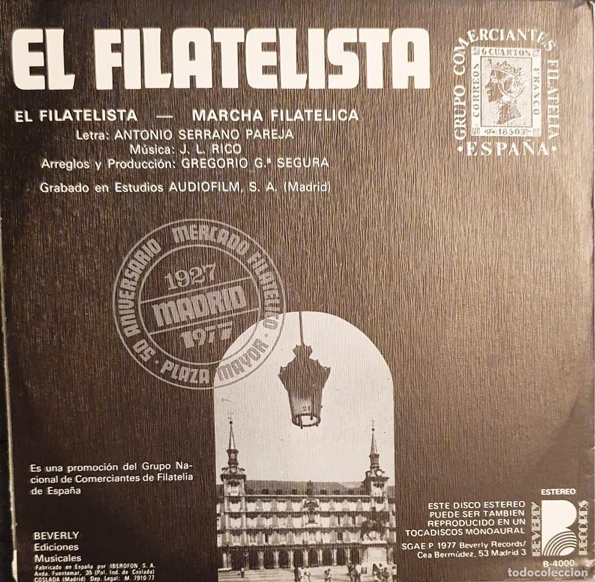 Discos de vinilo: SINGLES EL FILATELISTA. BLANCA VILLA. - Foto 2