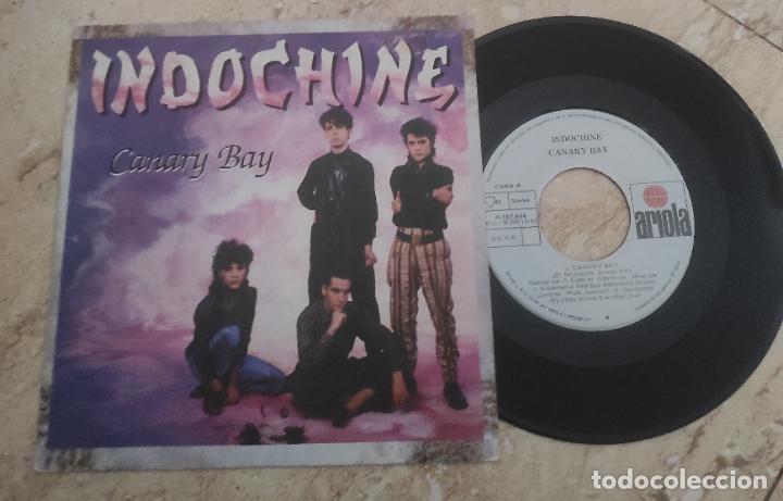 Discos de vinilo: INDOCHINE- CANARY BAY / LE TRAIN SAUVAGE / SINGLE-1985 EDICION ESPA&Ntilde;OLA RARO!! COMO NUEVO