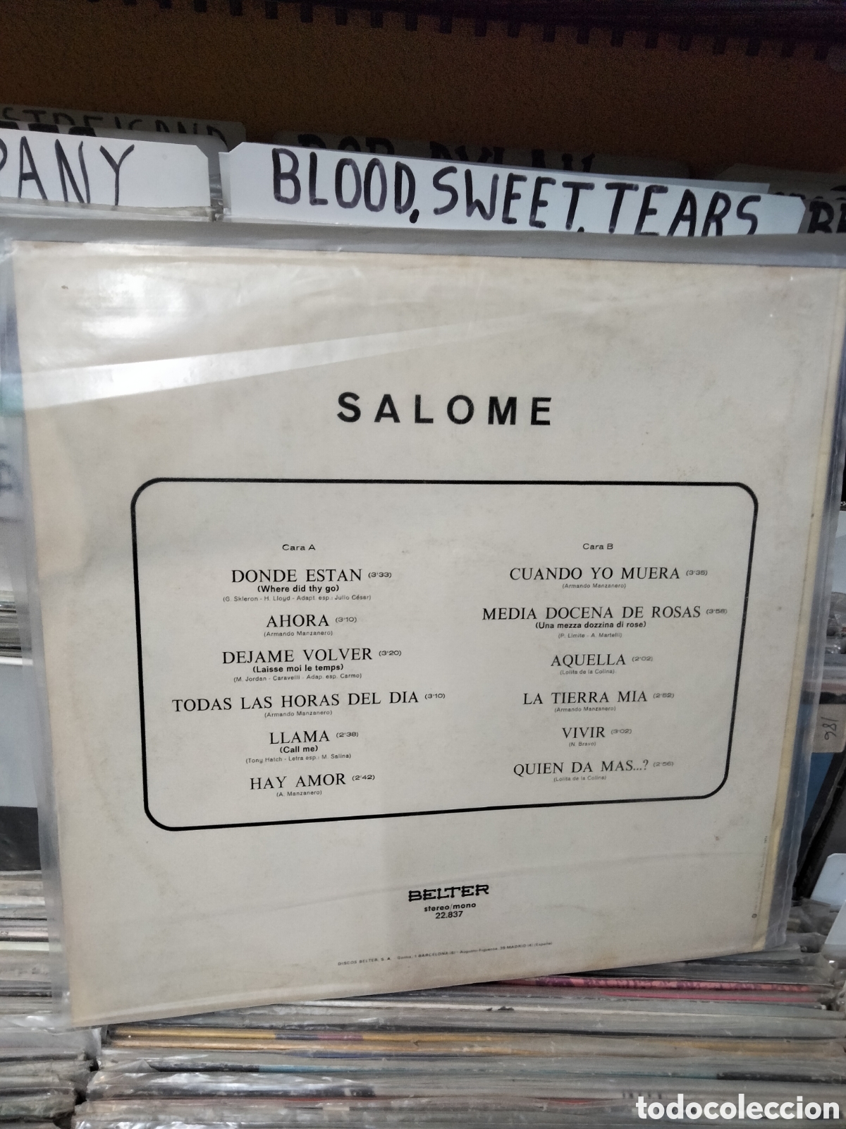 Discos de vinilo: Salom&eacute; donde est&aacute;n - Foto 2