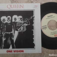 Discos de vinilo: QUEEN ONE VISION UNA VISION/BLURRED VISION 7'' SINGLE 1985 EMI-ESPAÑA-COMO NUEVO