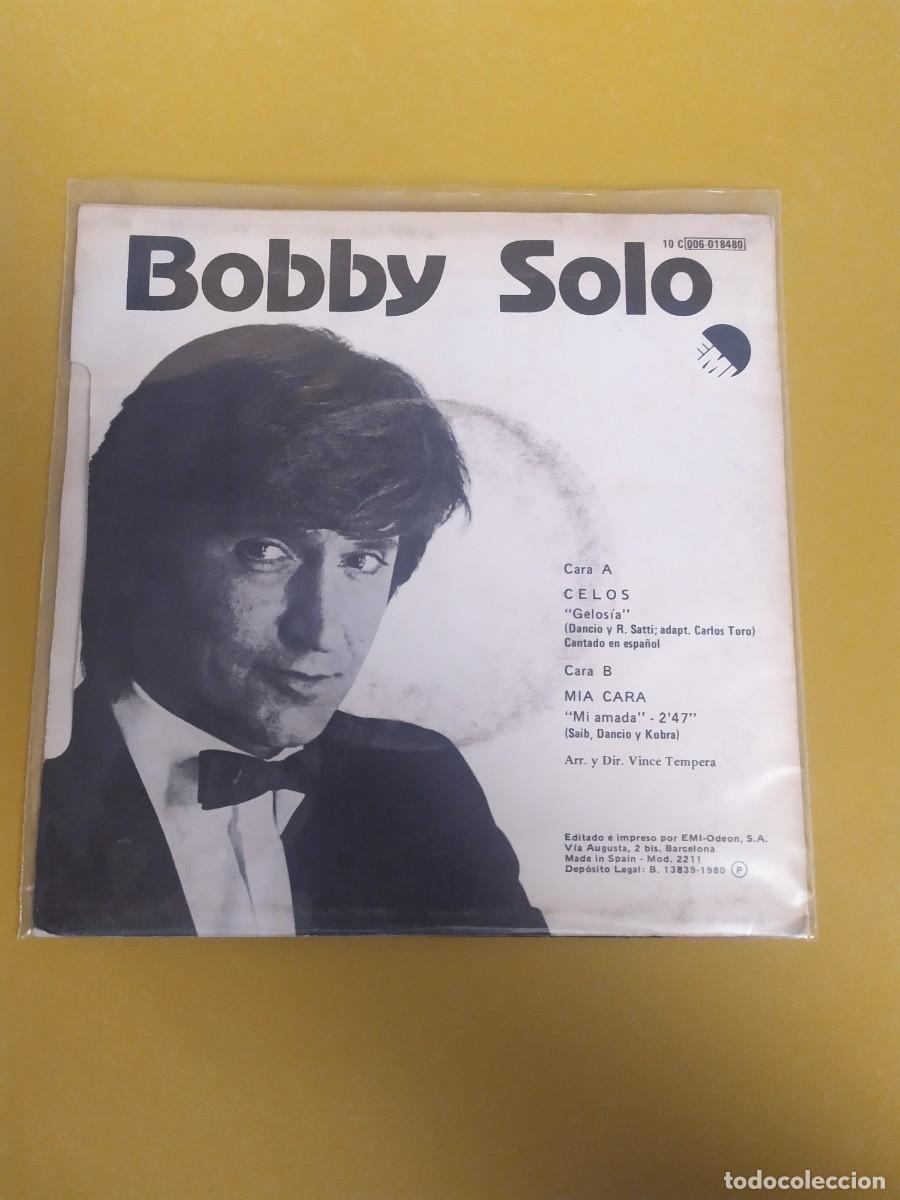 Discos de vinilo: Bobby Solo - Celos / Mia cara 1980 - Foto 2