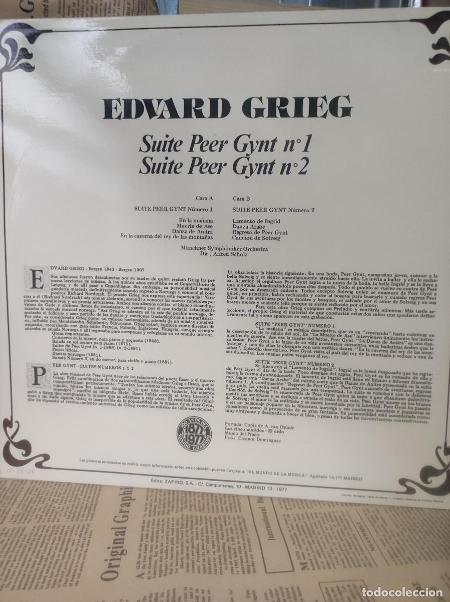Discos de vinilo: EDVARD GRIEG SUITE PEER GYNT N1 Y N2 - Foto 2
