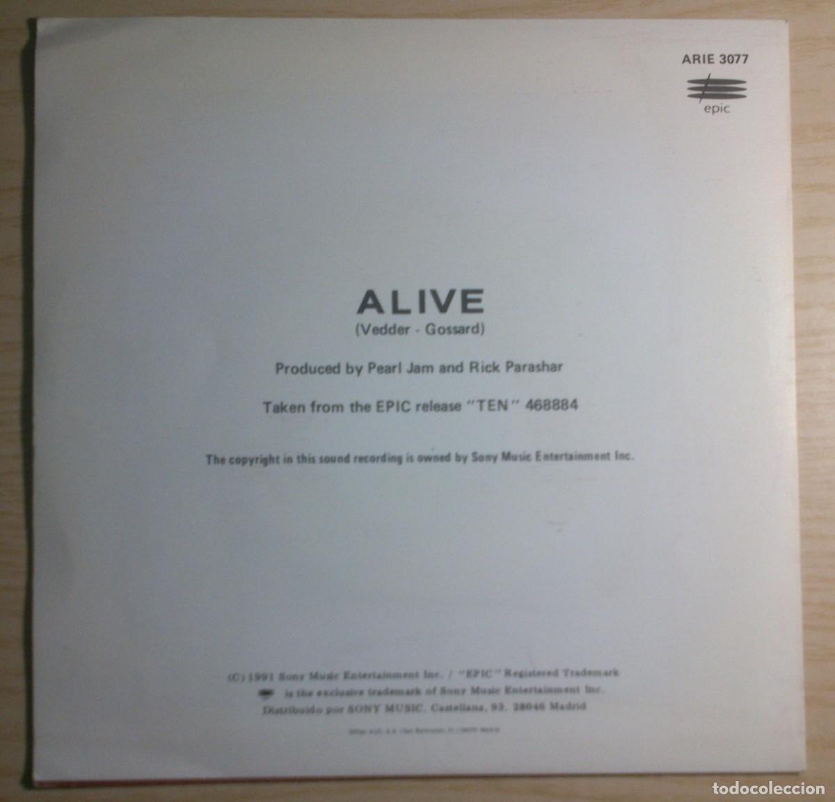 Discos de vinilo: PEARL JAM ALIVE - PROMOCIONAL - Foto 2