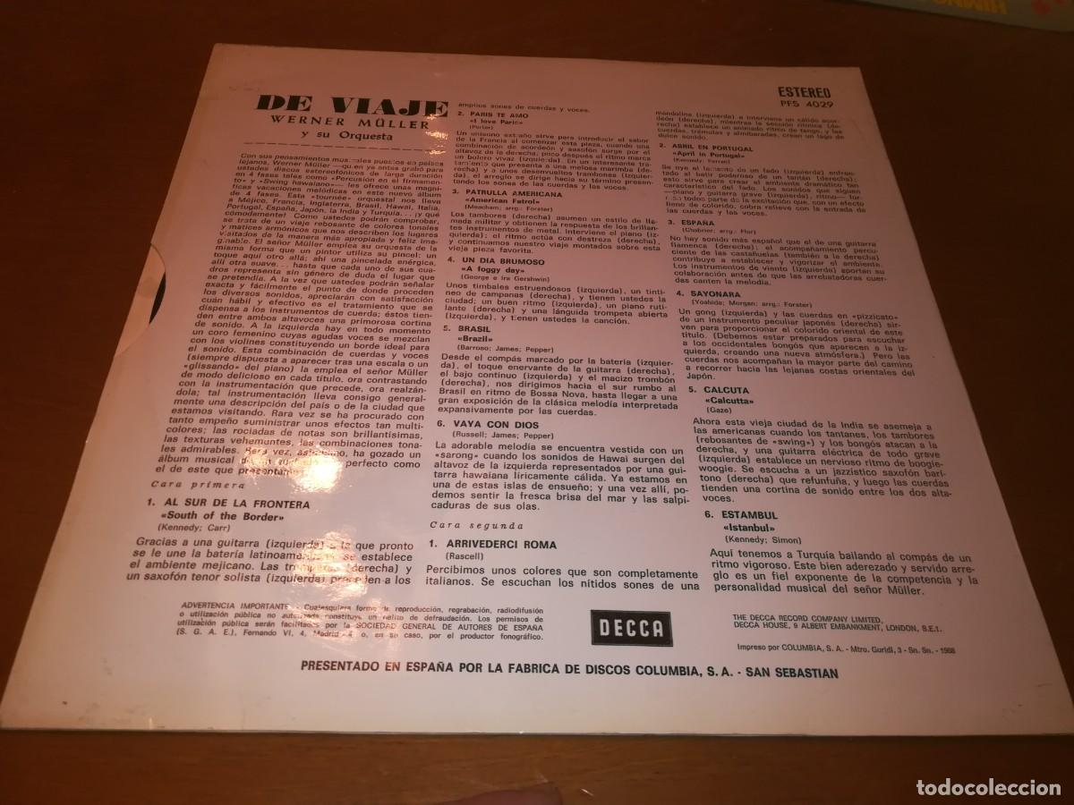 Discos de vinilo: DE VIAJE / WERNER MULLER / R4-DES / DECCA - Foto 4