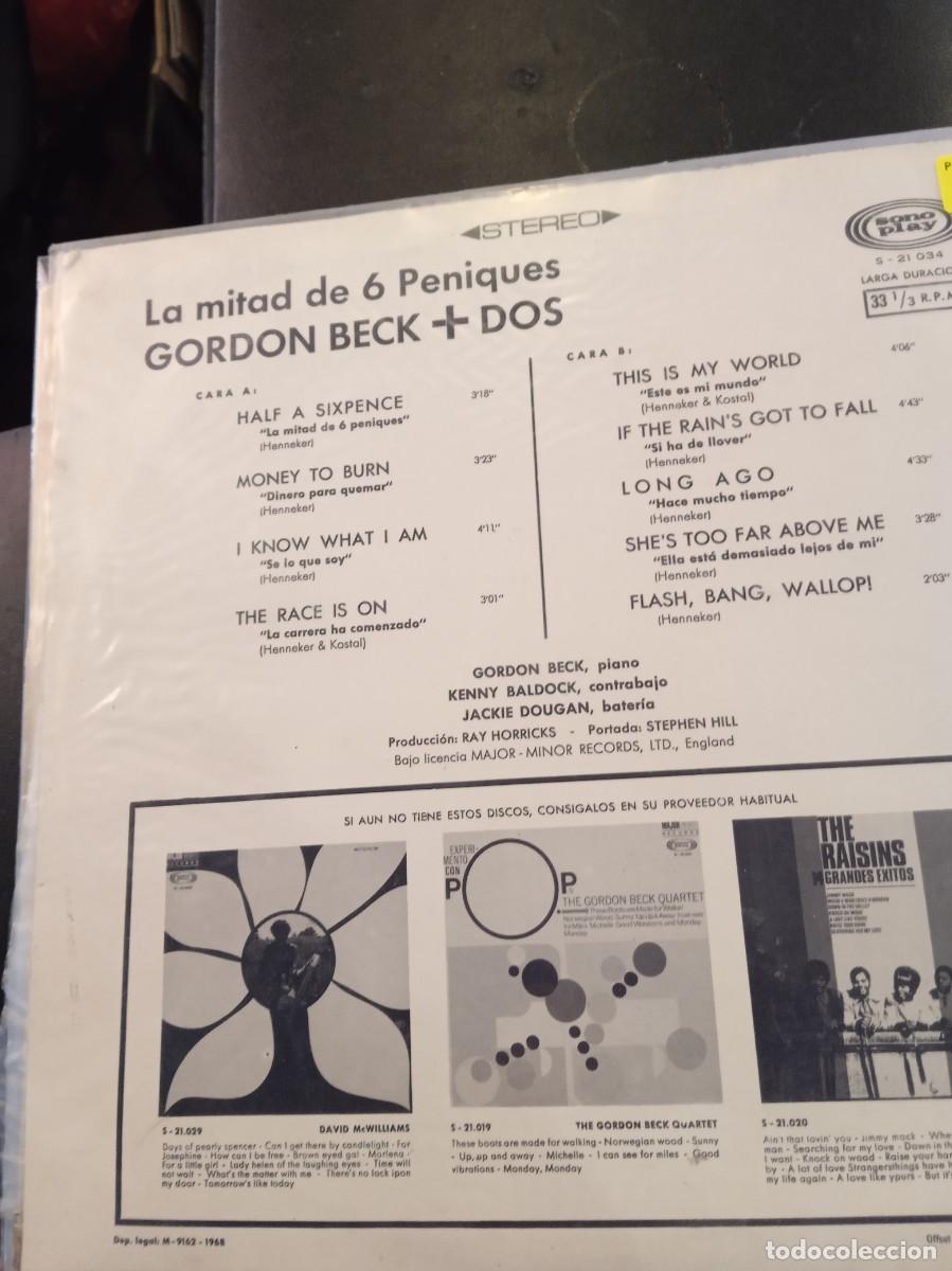 Discos de vinilo: GORDON BECK + DOS- LA MITAD DE 6 PENIQUES. LP - Foto 2