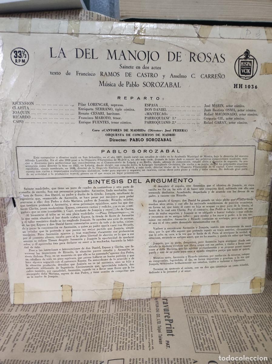 Discos de vinilo: Sorozabal &ndash; La Del Manojo De Rosas - Foto 2