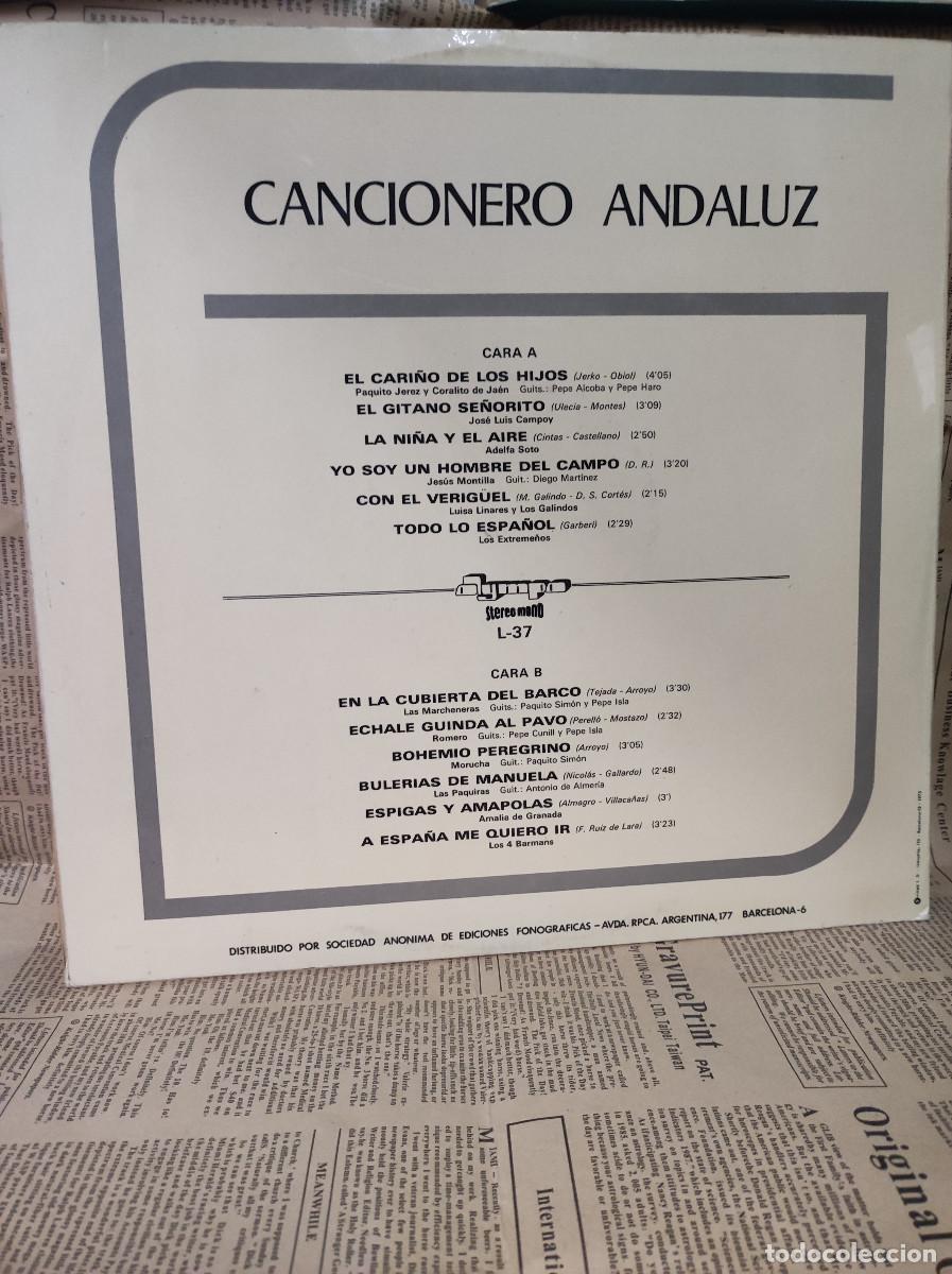 Discos de vinilo: Cancionero Andaluz - Foto 2