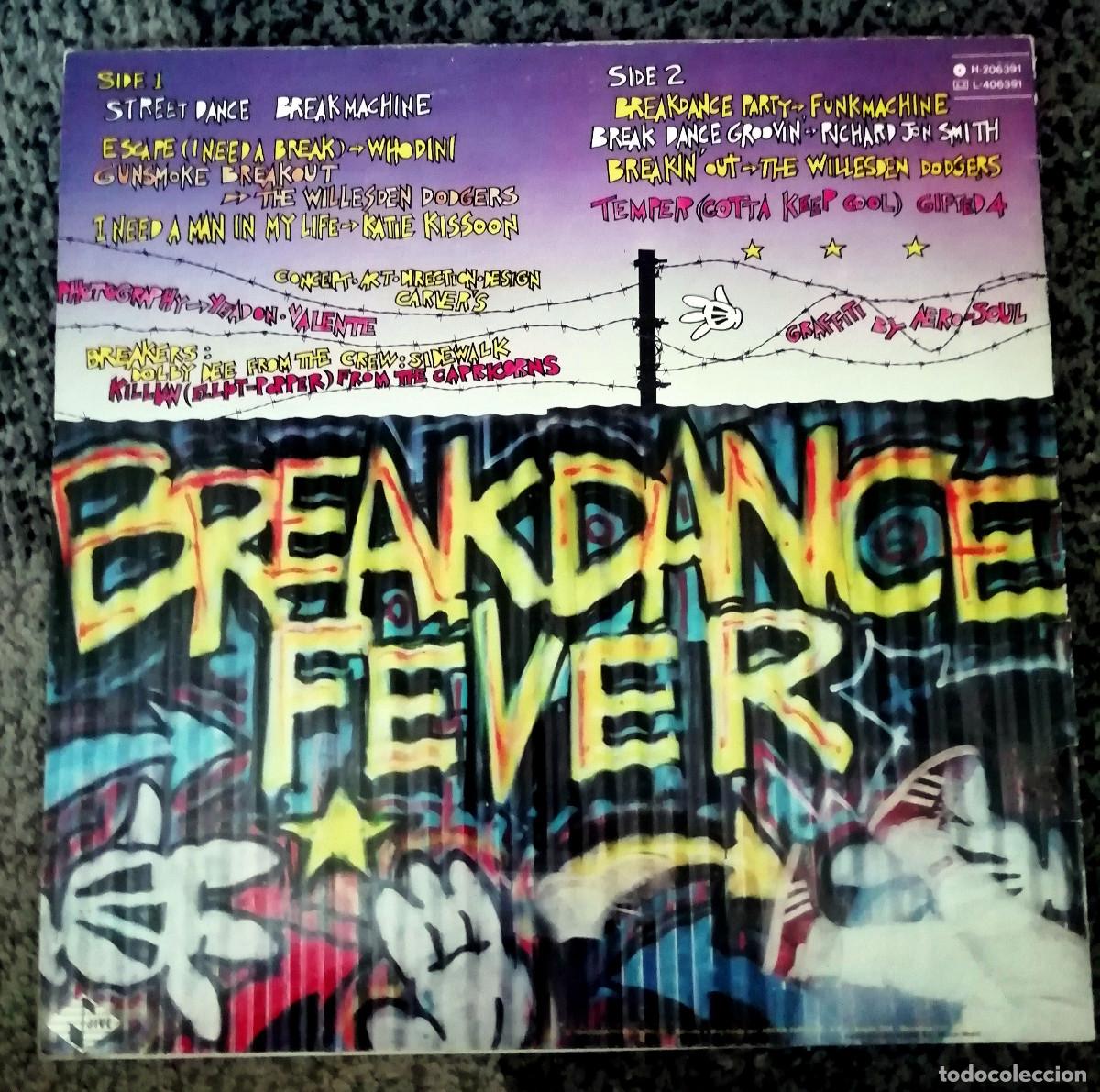 Discos de vinilo: Breakdance Fever LP, Compilation edic. Espa&ntilde;a con Break Machine, Whodini, etc- electro - Foto 2