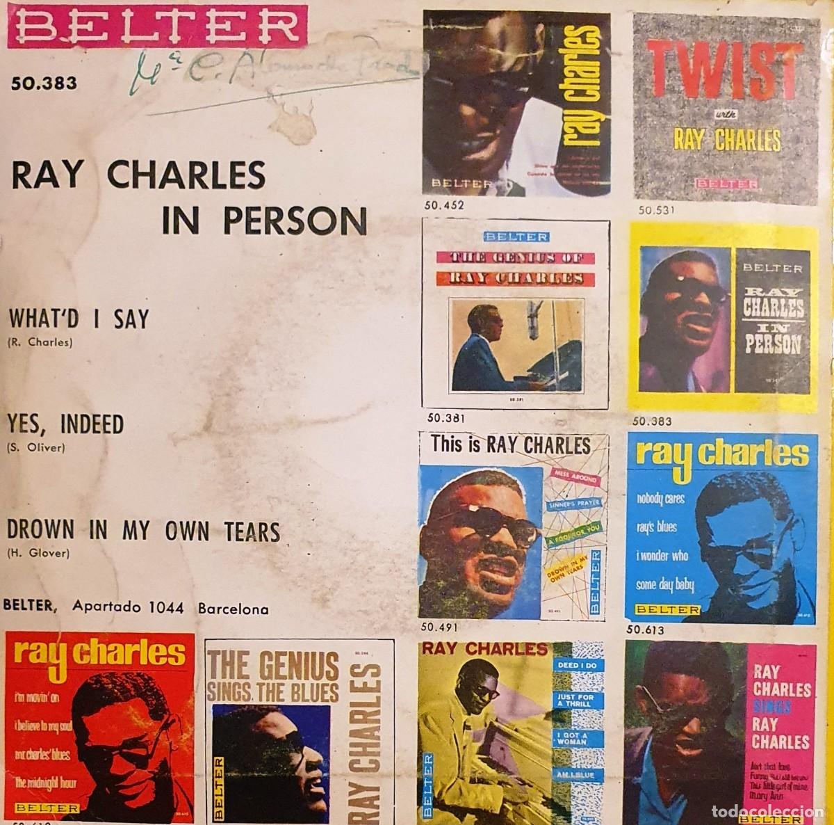 Discos de vinilo: DISCO SINGLES RAY CHARLES. IN PERSON. - Foto 2