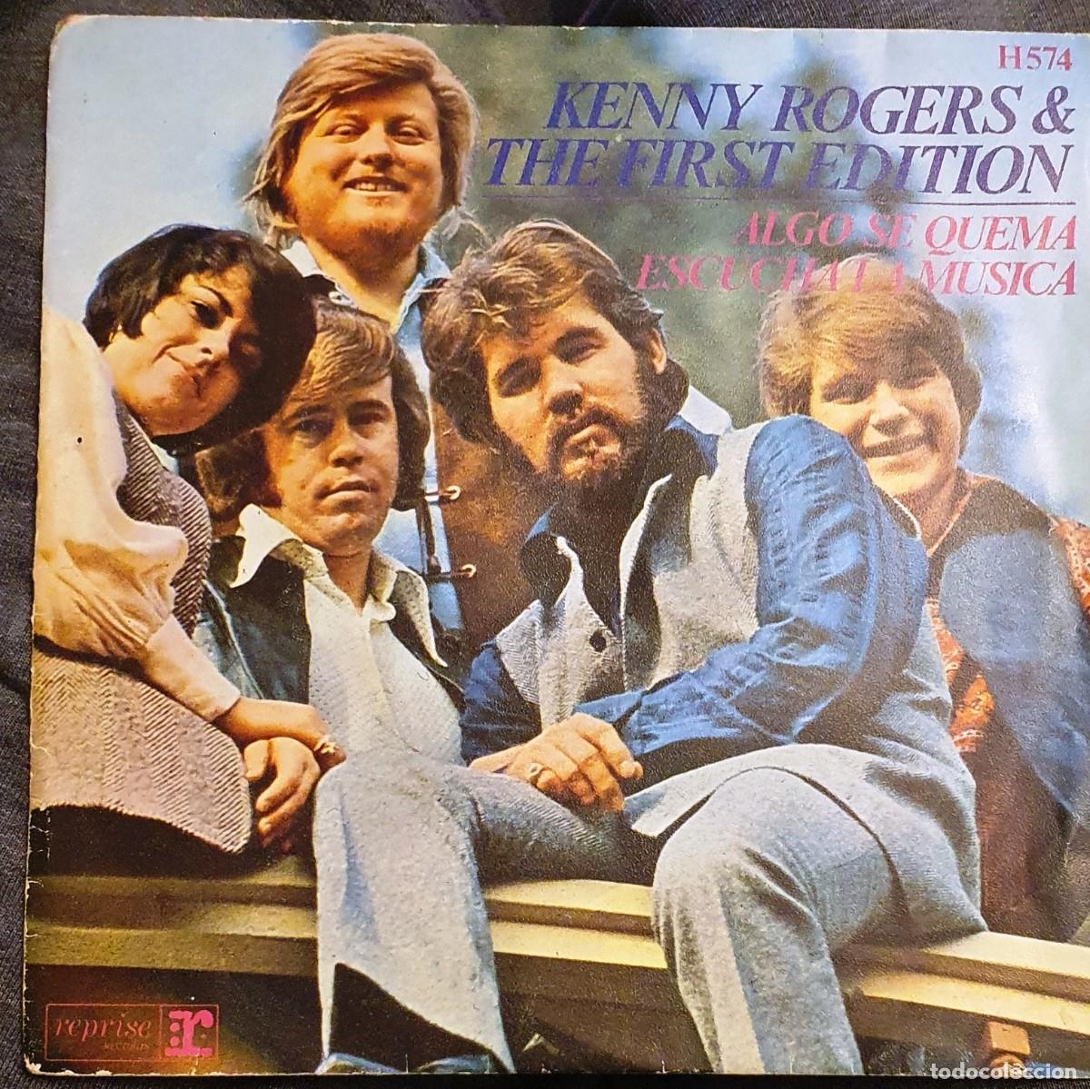 Discos de vinilo: DISCO SINGLES KENNY ROGERS. ALGO SE QUEMA. - Foto 1