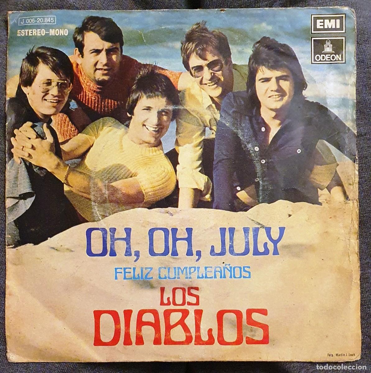 Discos de vinilo: DISCO SINGLES LOS DIABLOS. OH, OH, JULY. - Foto 1