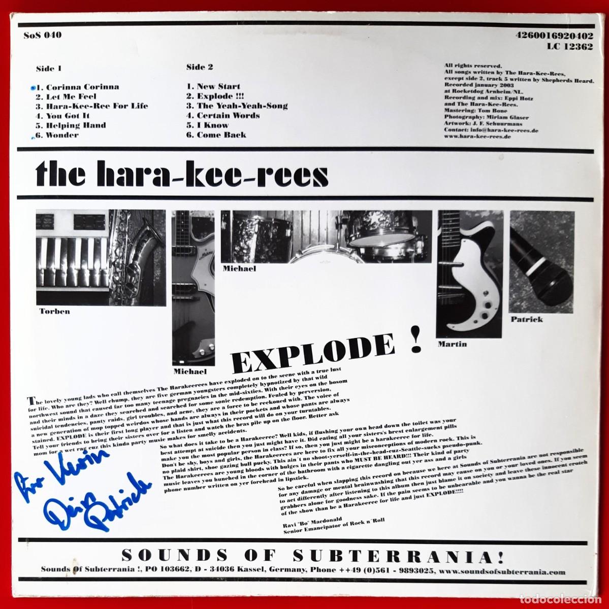 Discos de vinilo: THE HARA-KEE-REES - EXPLODE! LP - Foto 2