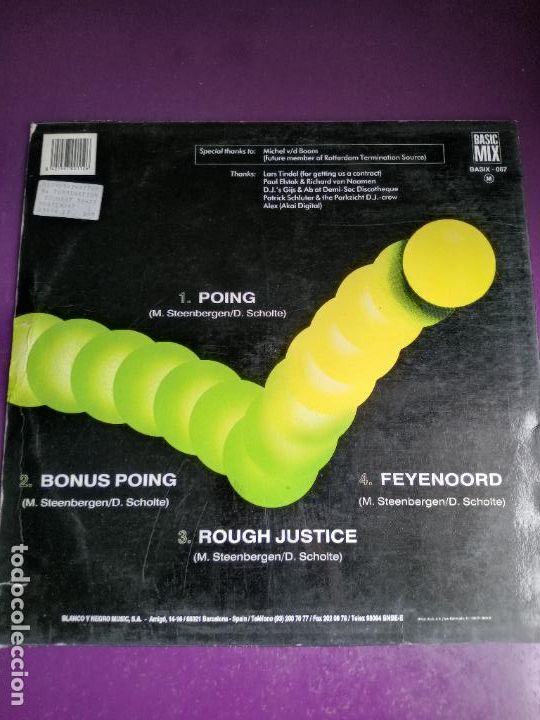 Discos de vinilo: Rotterdam Termination Source &lrm;&ndash; Poing - MAXI SINGLE BASIC MIX 1992 - ELECTRONICA HARDCORE CLASICO - Foto 2