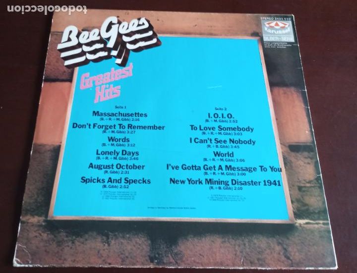 Discos de vinilo: BEE GEES - GREATEST HITS - LP - 1975 - Foto 2