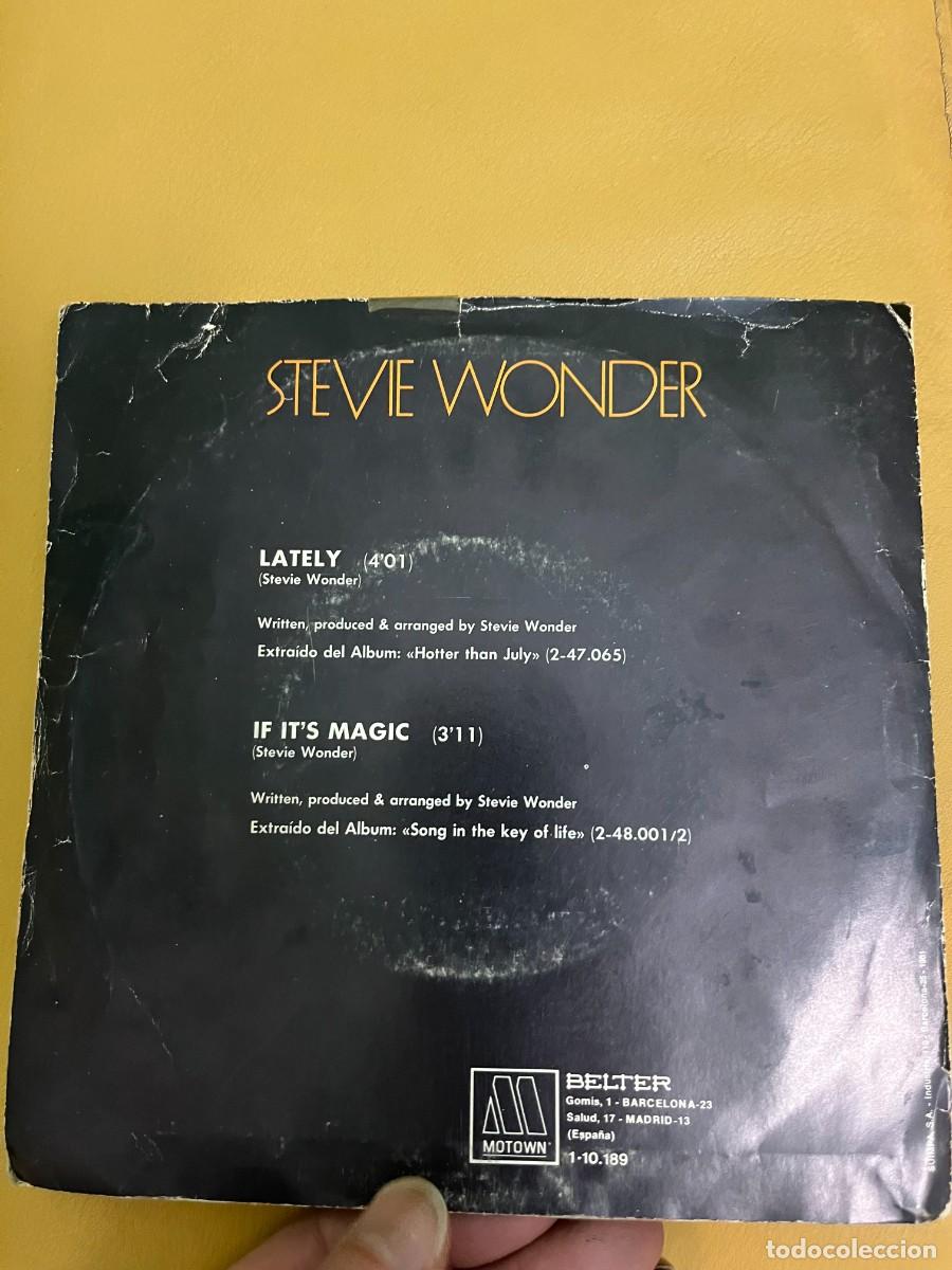 Discos de vinilo: Stevie Wonder &lrm;&ndash; Lately / If Its Magic - Foto 2