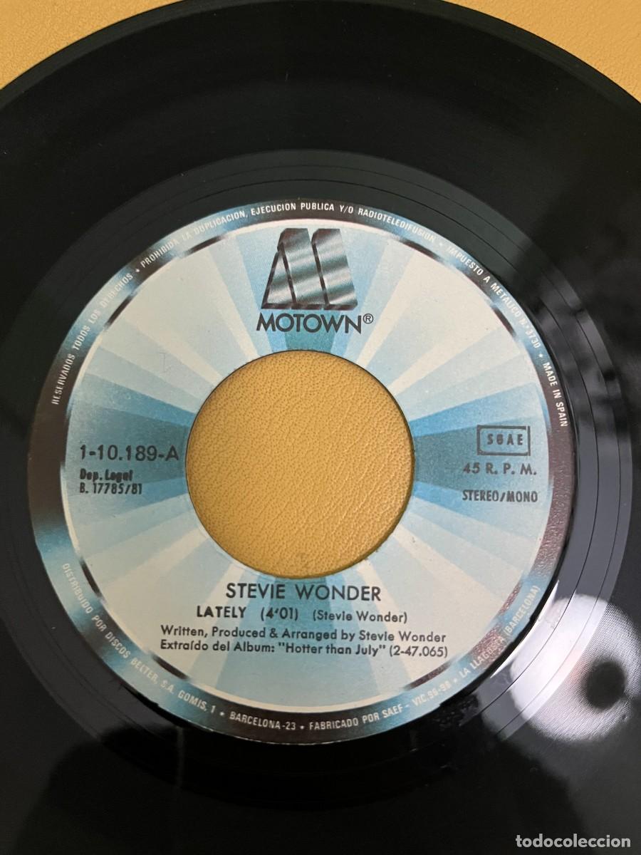 Discos de vinilo: Stevie Wonder &lrm;&ndash; Lately / If Its Magic - Foto 3