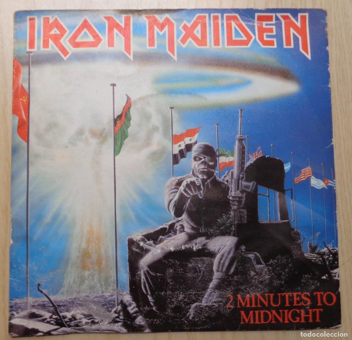 Discos de vinilo: IRON MAIDEN 2 MINUTES TO MIDNIGHT - Foto 1