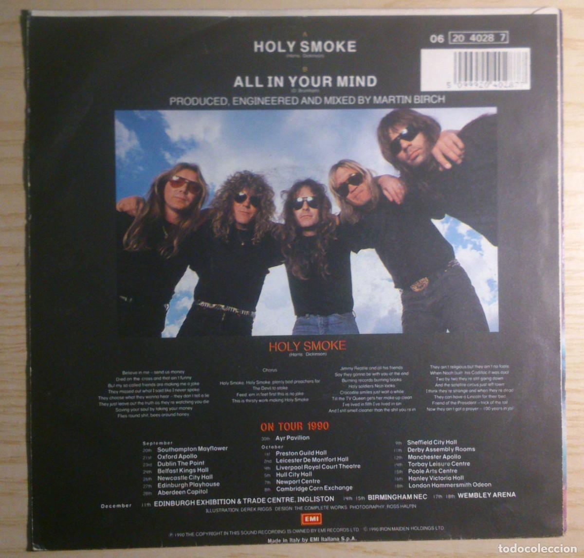 Discos de vinilo: IRON MAIDEN HOLY SMOKE - Foto 2