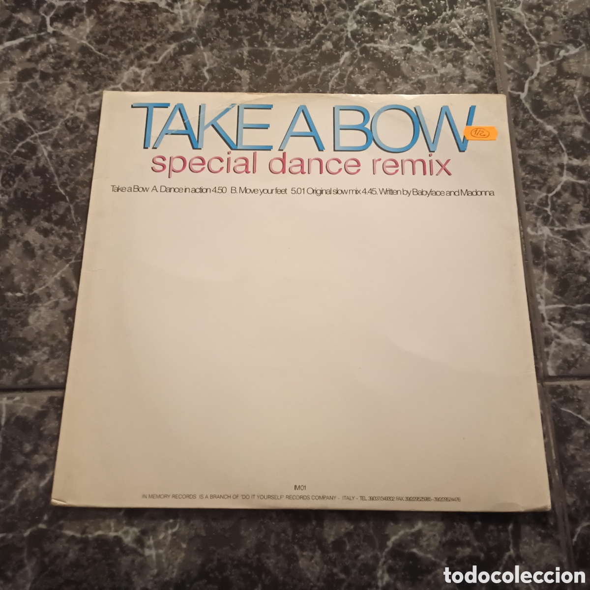 Discos de vinilo: Lady B - Take A Bow (Special Dance Remix) (12&rdquo;) - Foto 2