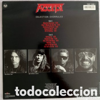 Discos de vinilo: Accept - Objection Overruled, LP Vinilo Original 1993 Holanda - Foto 4