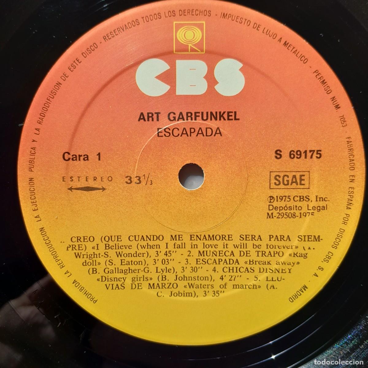 Discos de vinilo: ART GARFUNKEL : BREAKAWAY [CBS - ESP 1975] LP - Foto 3