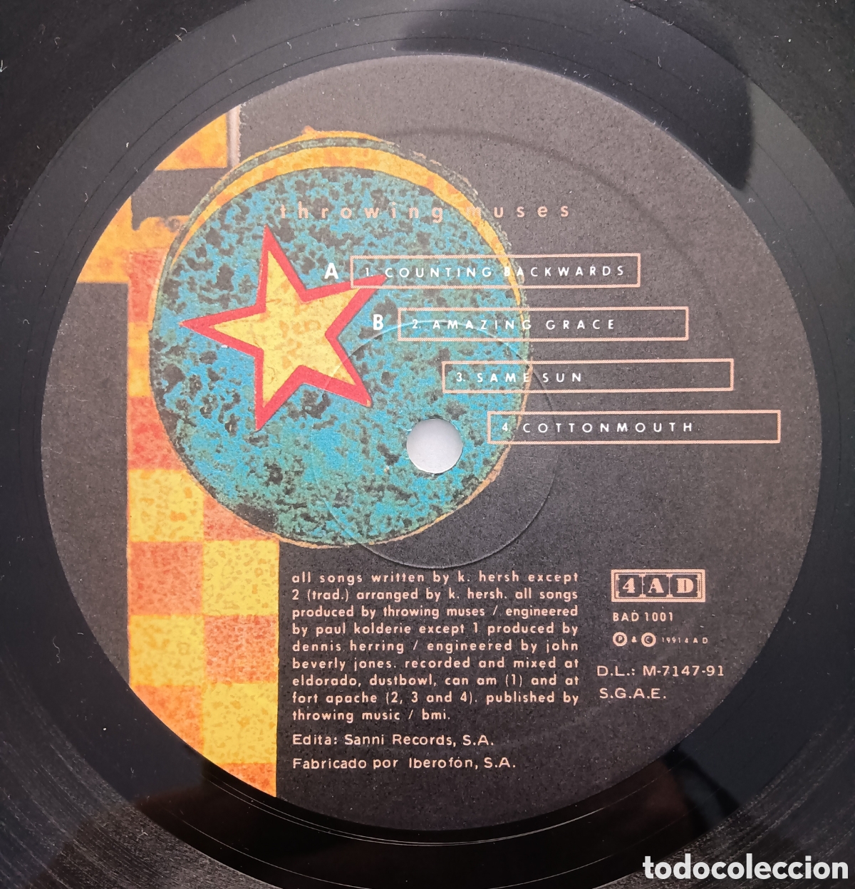 Discos de vinilo: Throwing Muses, 1990 y 1991 - Not too soon y Counting backwards - Foto 6
