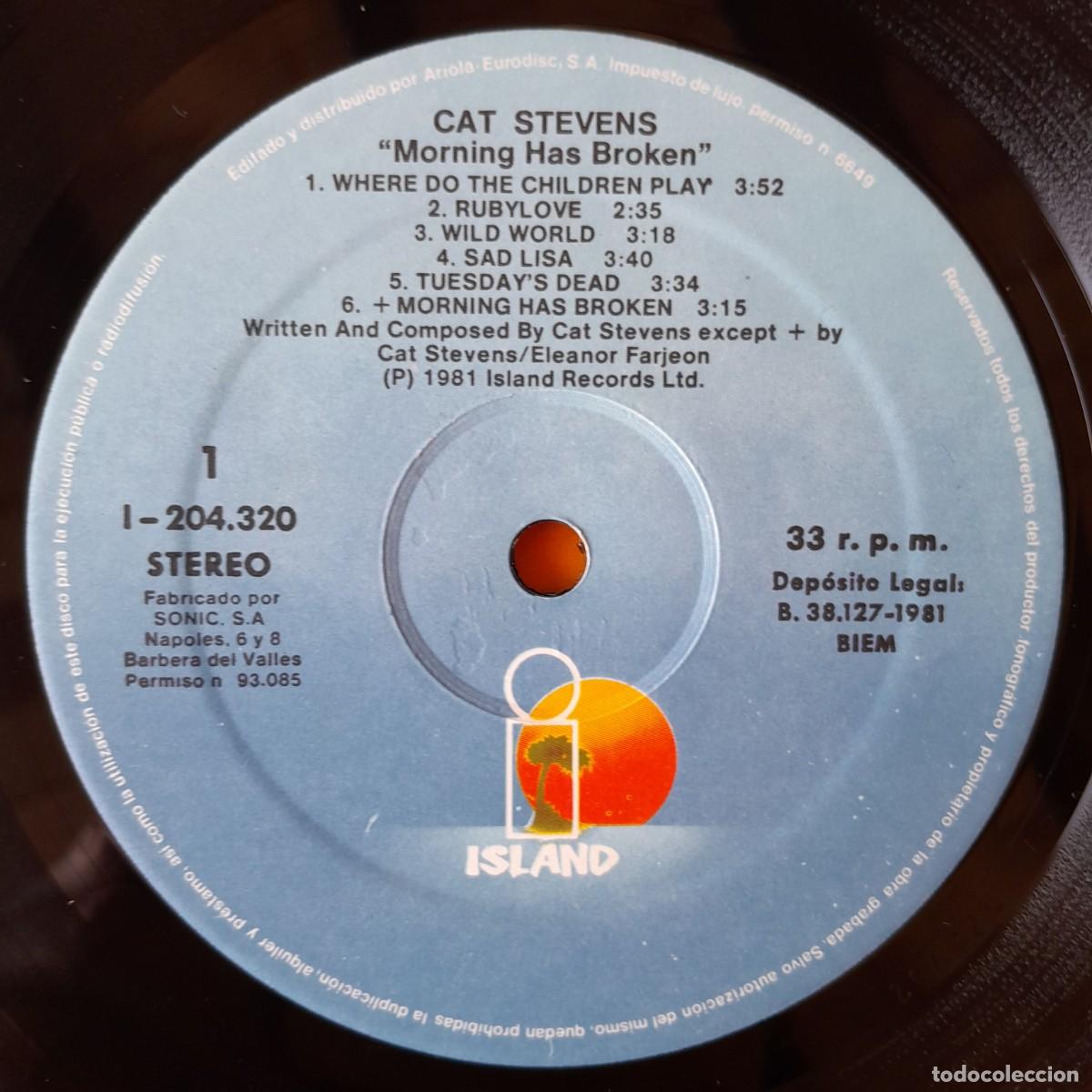 Discos de vinilo: CAT STEVENS : MORNING HAS BROKEN [ISLAND - ESP 1981] LP - Foto 3