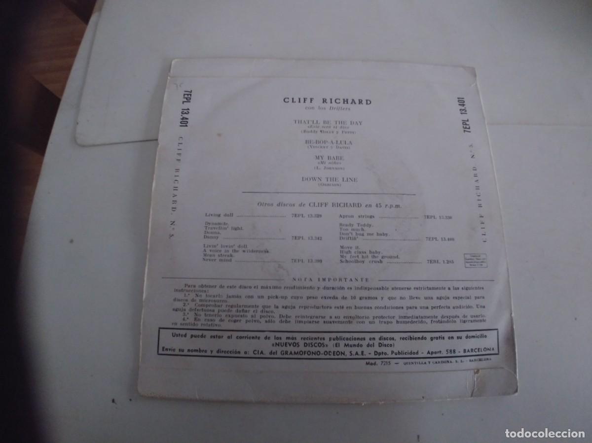 Discos de vinilo: CLIFF RICHARD-EP THAT&acute;LL BE THE DAY +3 - Foto 2
