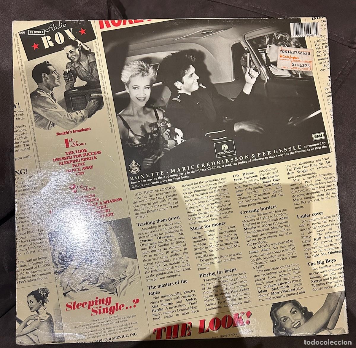 Discos de vinilo: Roxette &lrm;&ndash; Look Sharp!. DISCO VINILO. Estado. Vg + / Vg +. 1988 - Foto 2
