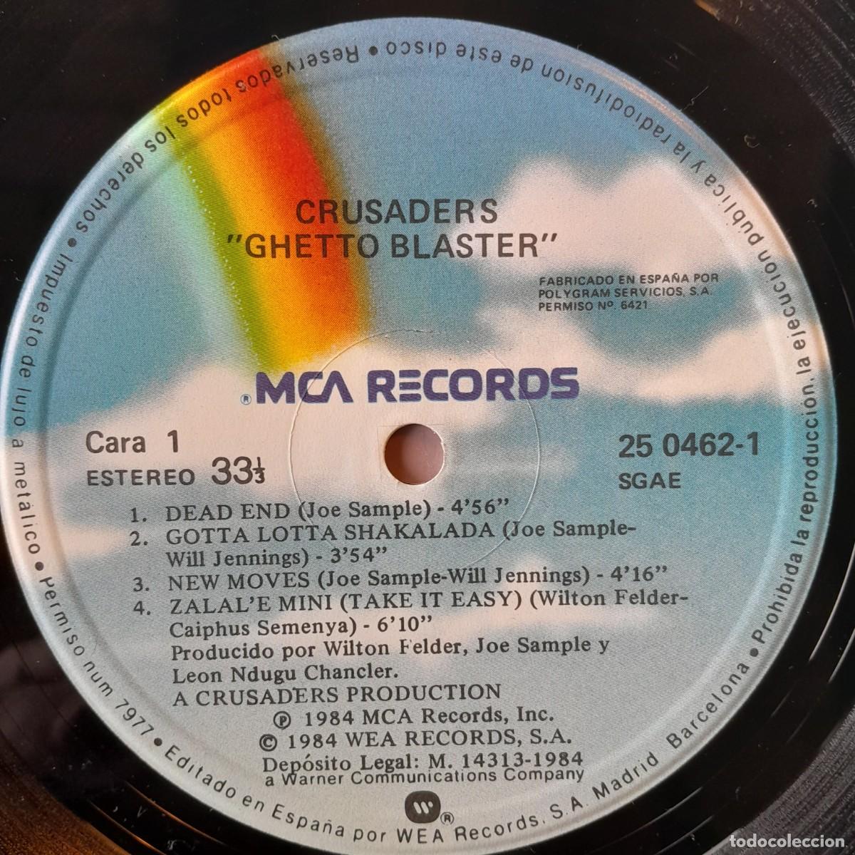 Discos de vinilo: THE CRUSADERS : GHETTO BLASTER [MCA - ESP 1984] LP - Foto 3
