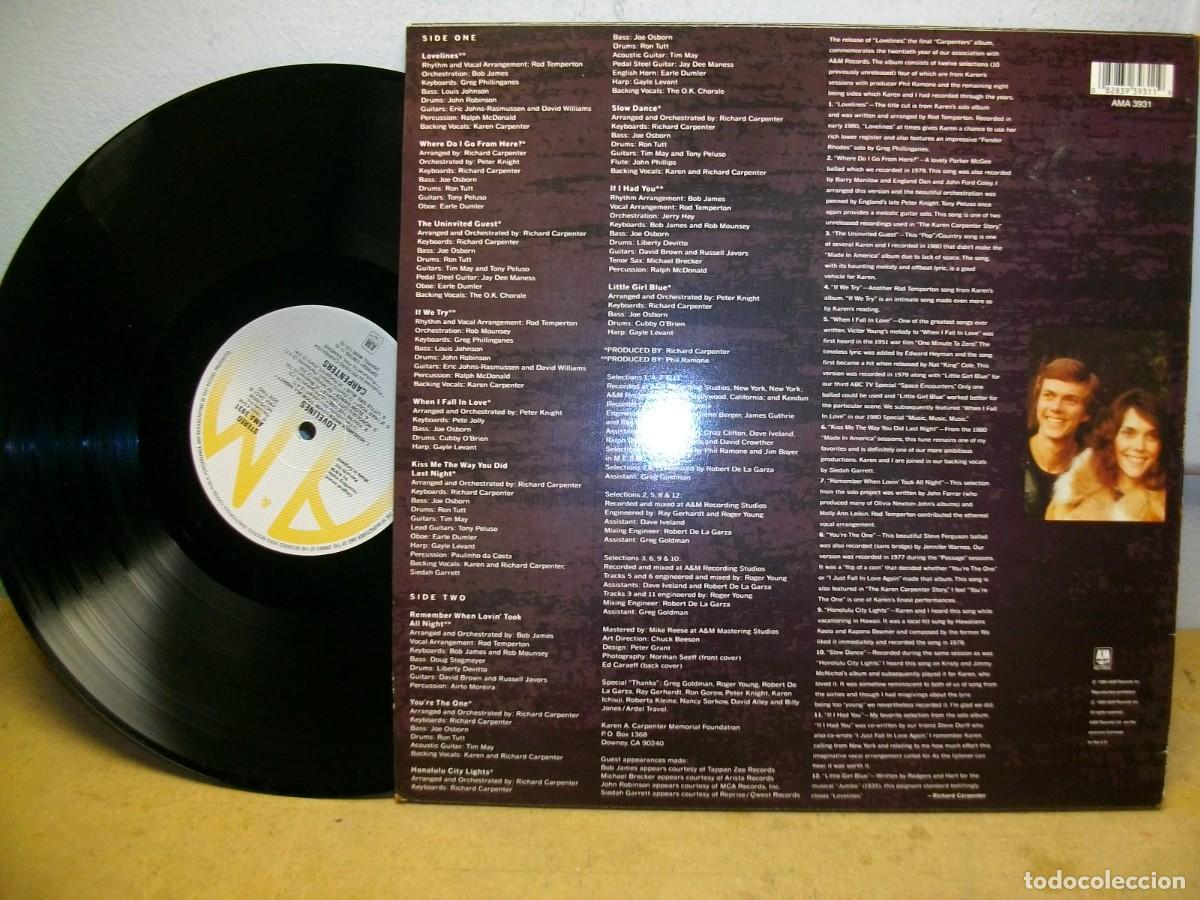 Discos de vinilo: The Carpenters -Lovelines LP - Foto 2