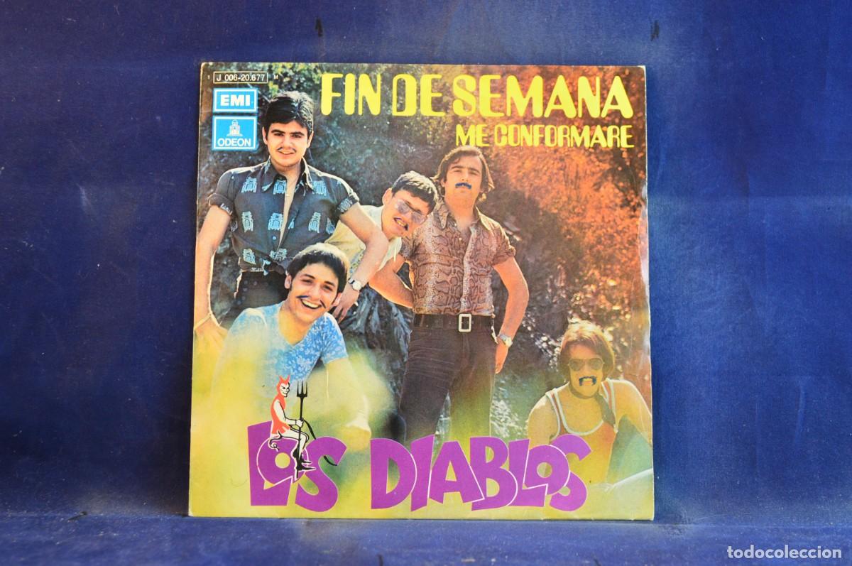 Discos de vinilo: LOS DIABLOS - FINDE SEMANA - ME CONFORMARE - SINGLE - Foto 1