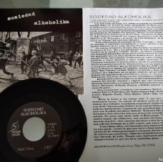 Discos de vinilo: SINGLE VINILO SOZIEDAD ALKOHOLIKA - ARIEL ULTRA + JAULAS DE TIERRA / 199? PROMOCIONAL + HOJA PROMO