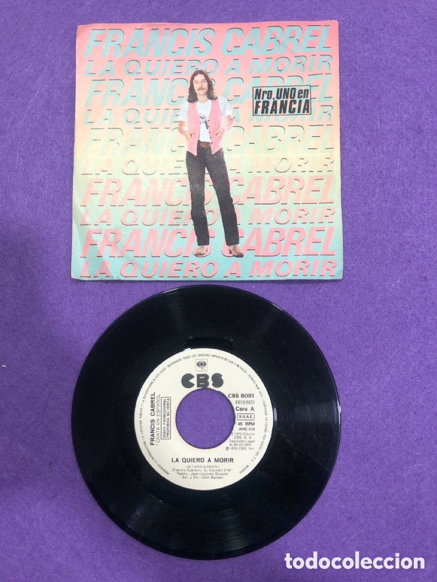 Discos de vinilo: Ep single Francis Cabrel, La quiero a morir (L78) - Foto 1