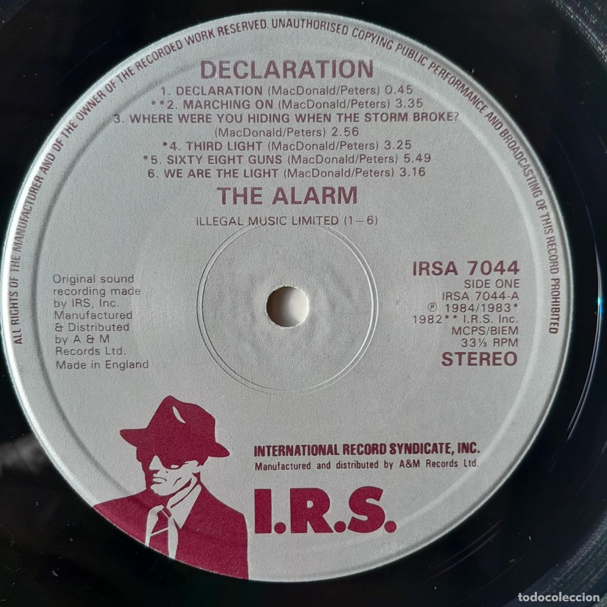 Discos de vinilo: THE ALARM : DECLARATION [IRS - UK 1984] LP - Foto 4
