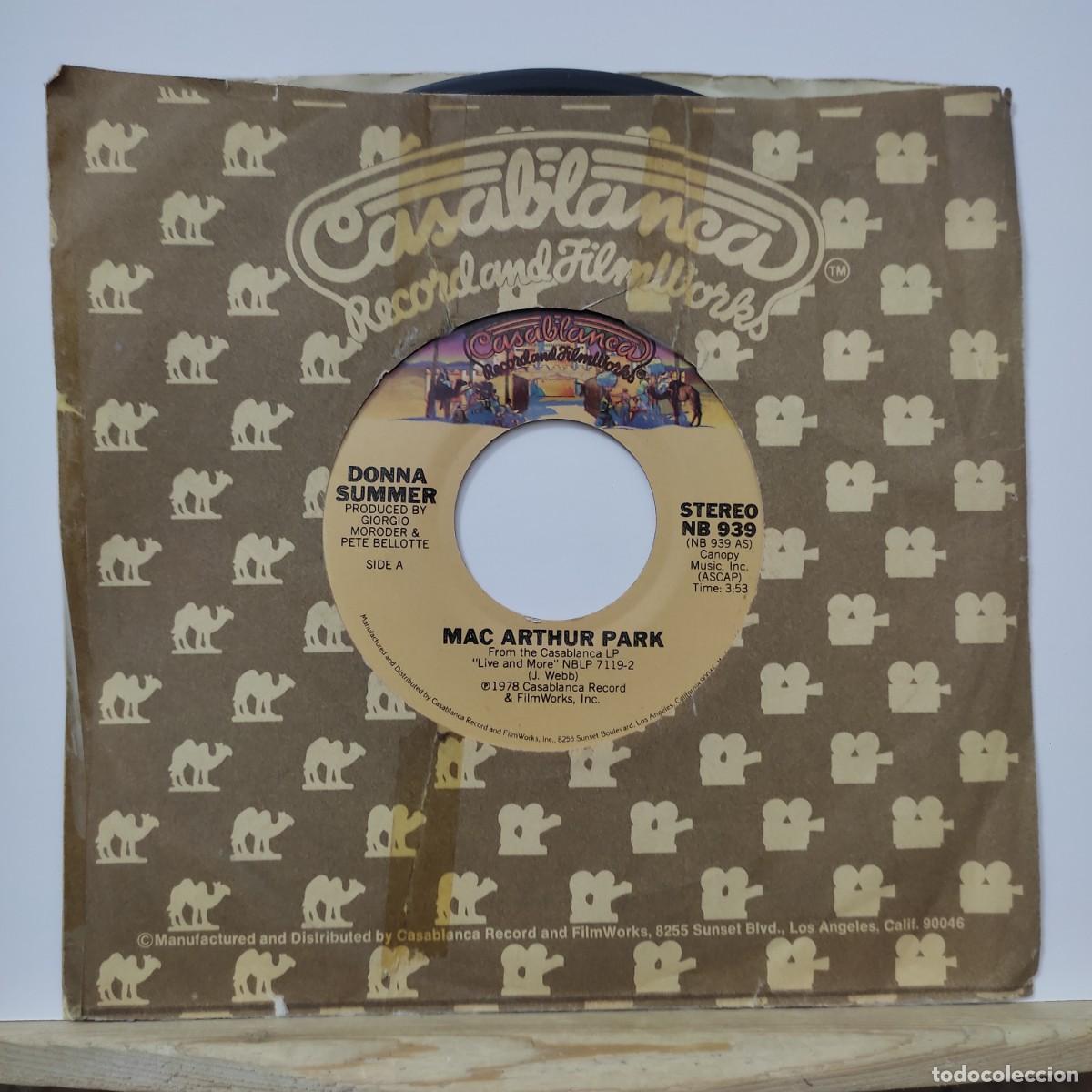 Discos de vinilo: DONNA SUMMER - MAC ARTHUR PARK / ONCE UPON A TIME - SINGLE - 1978 - Foto 1