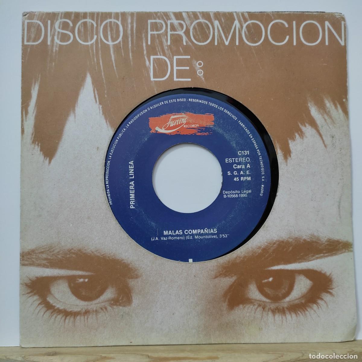 Discos de vinilo: PRIMERA LINEA &middot;&middot;&middot; Malas compa&ntilde;ias - (Single 45 rpm) - Foto 1