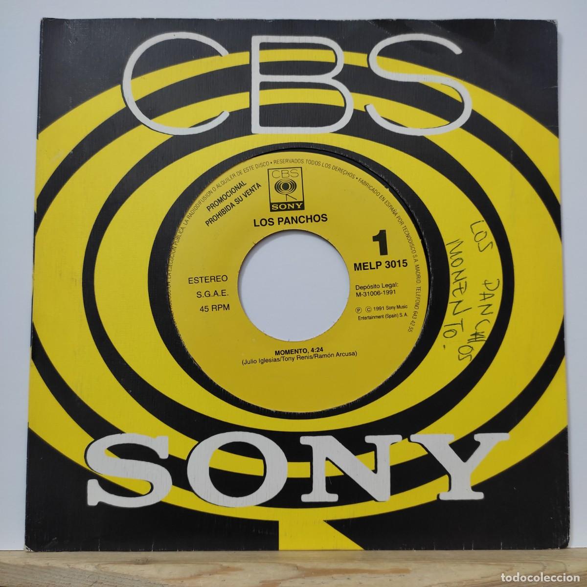 Discos de vinilo: LOS PANCHOS / MOMENTO / SINGLE 7 PULGADAS - Foto 1