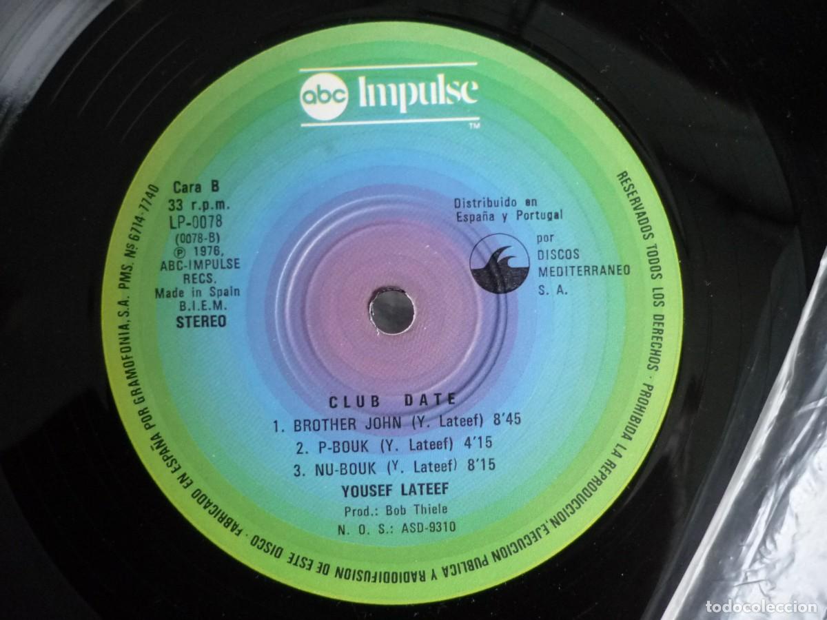 Discos de vinilo: LP vinilo Yusef Lateef, Club Date, Impulse 1976 - Foto 5