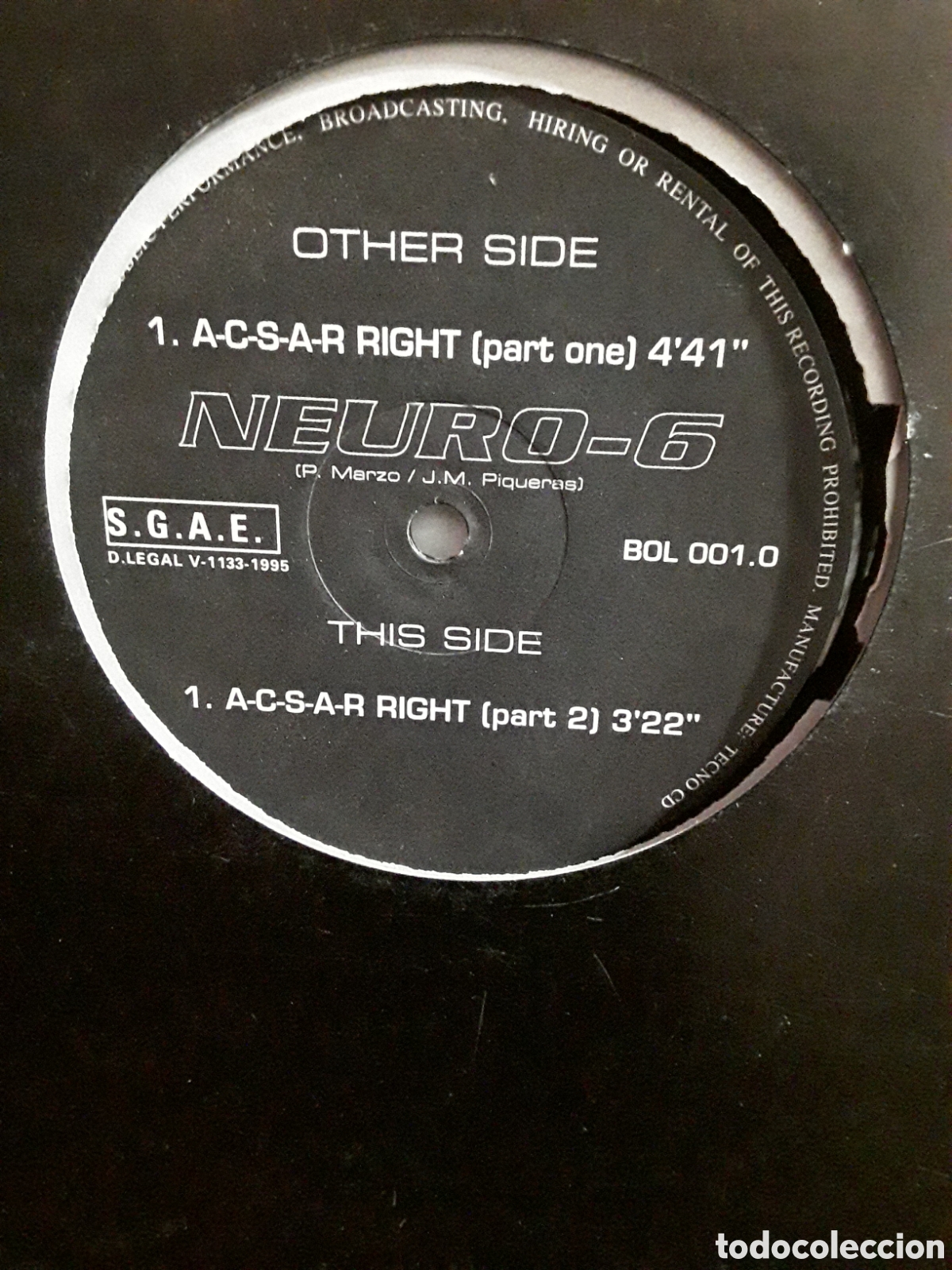 Discos de vinilo: Neuro 6 &lrm;&ndash; Acsar Right - Foto 2
