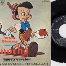 Discos de vinilo: PINOCHO WALT DISNEY - EVANGELINA SALAZAR - EP DE VINILO PRIMERA EDICION ESPAÑOLA- C-12